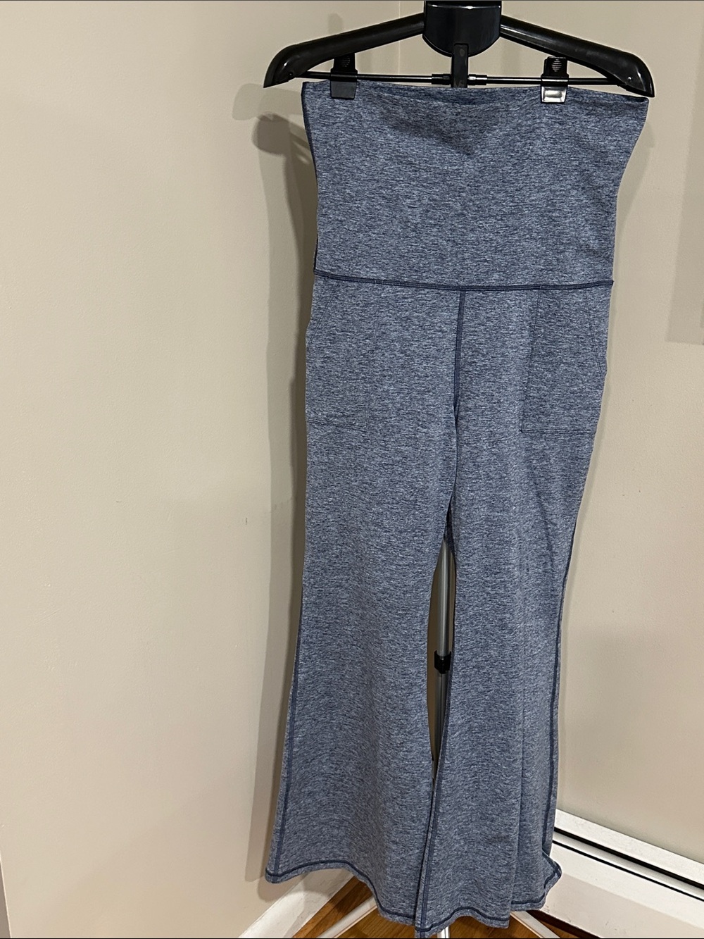 *OFFLINE* Aerie Heather Blue High Waist Flare The Hugger Yoga Pants Size XL
